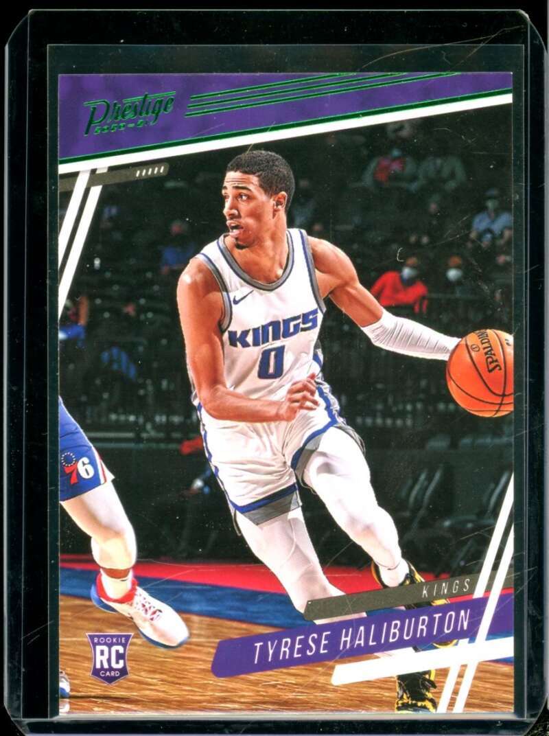 Tyrese Haliburton Rookie Card 2020-21 Panini Chronicles Prestige Green #73  Image 1