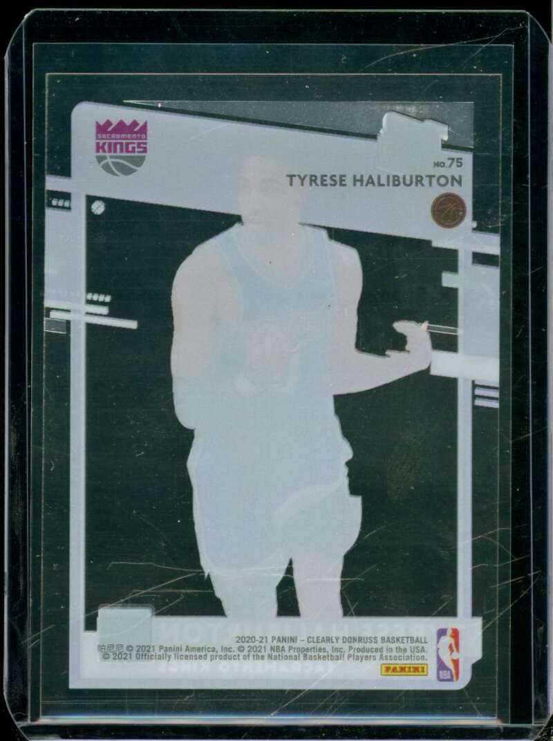 Tyrese Haliburton Rookie Card 2020-21 Clearly Donruss #75  Image 2