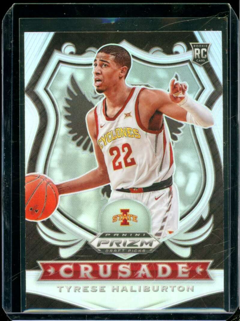 Tyrese Haliburton Rookie 2020-21 Panini Prizm Draft Picks Prizms Silver #90  Image 1