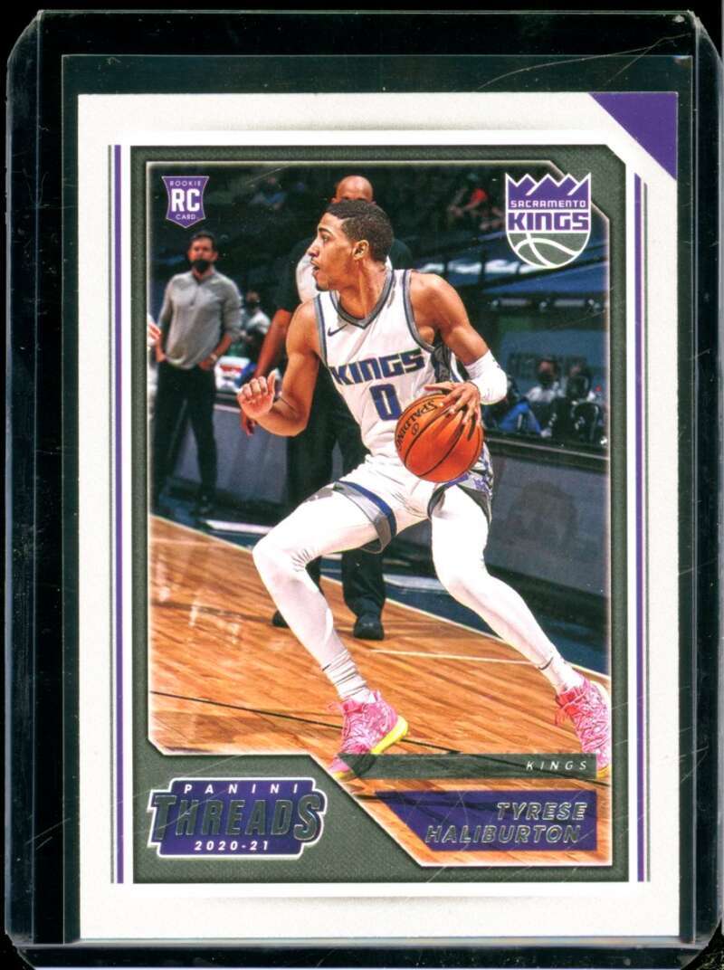Tyrese Haliburton Rookie Card 2020-21 Panini Chronicles Threads #91  Image 1