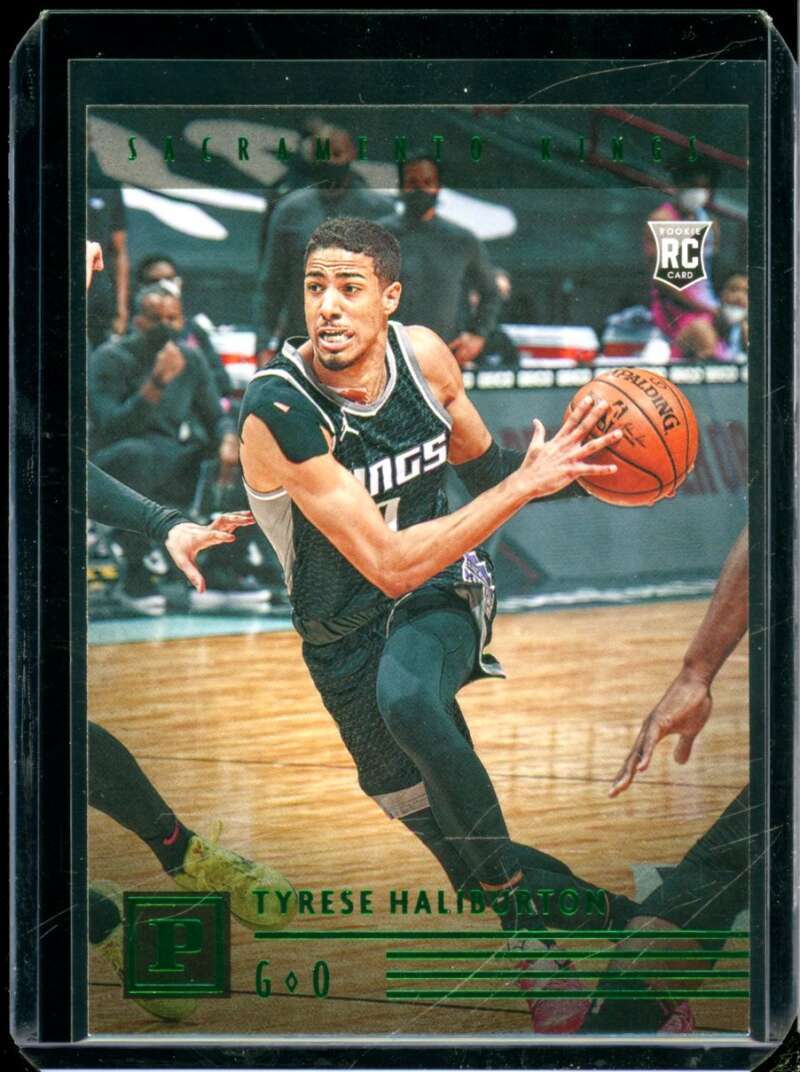 Tyrese Haliburton Rookie Card 2020-21 Panini Chronicles Panini Green #103  Image 1