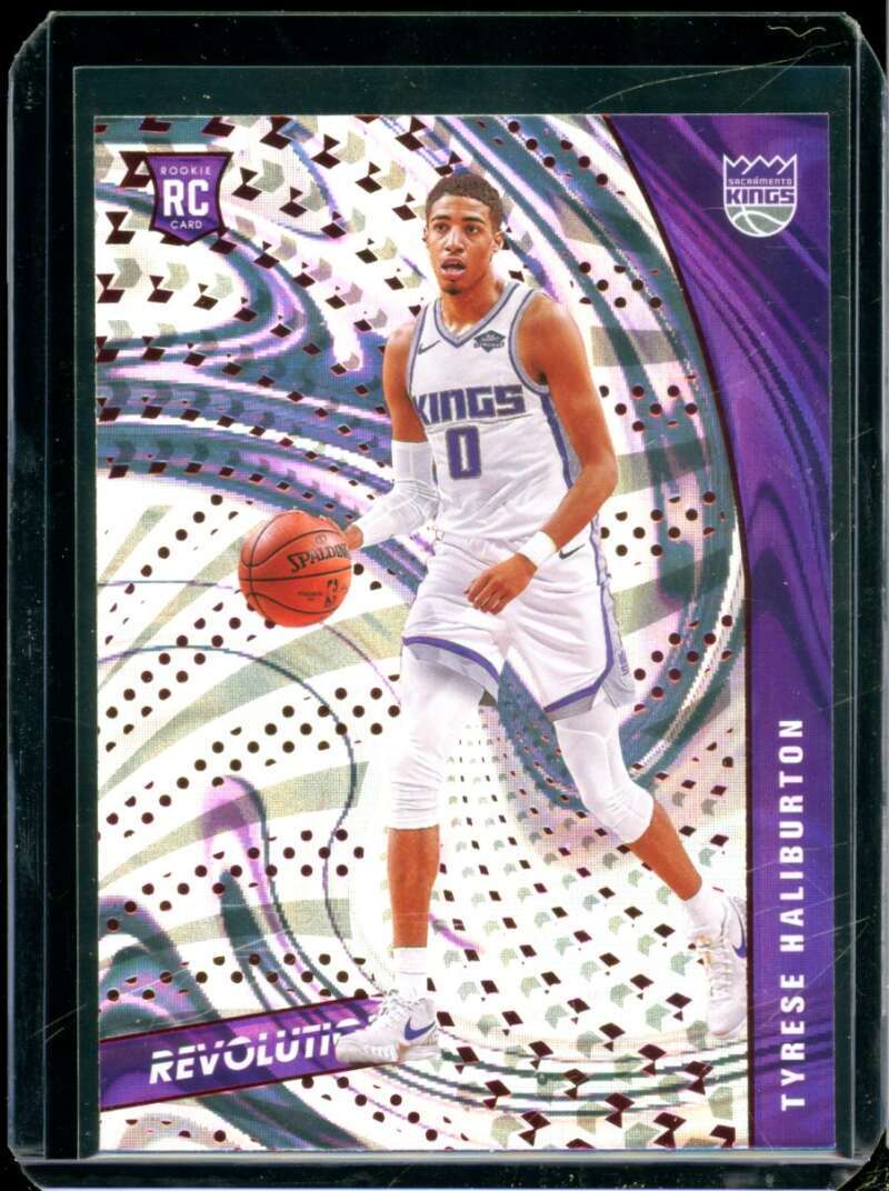Tyrese Haliburton Rookie Card 2020-21 Panini Revolution Fractial #116  Image 1