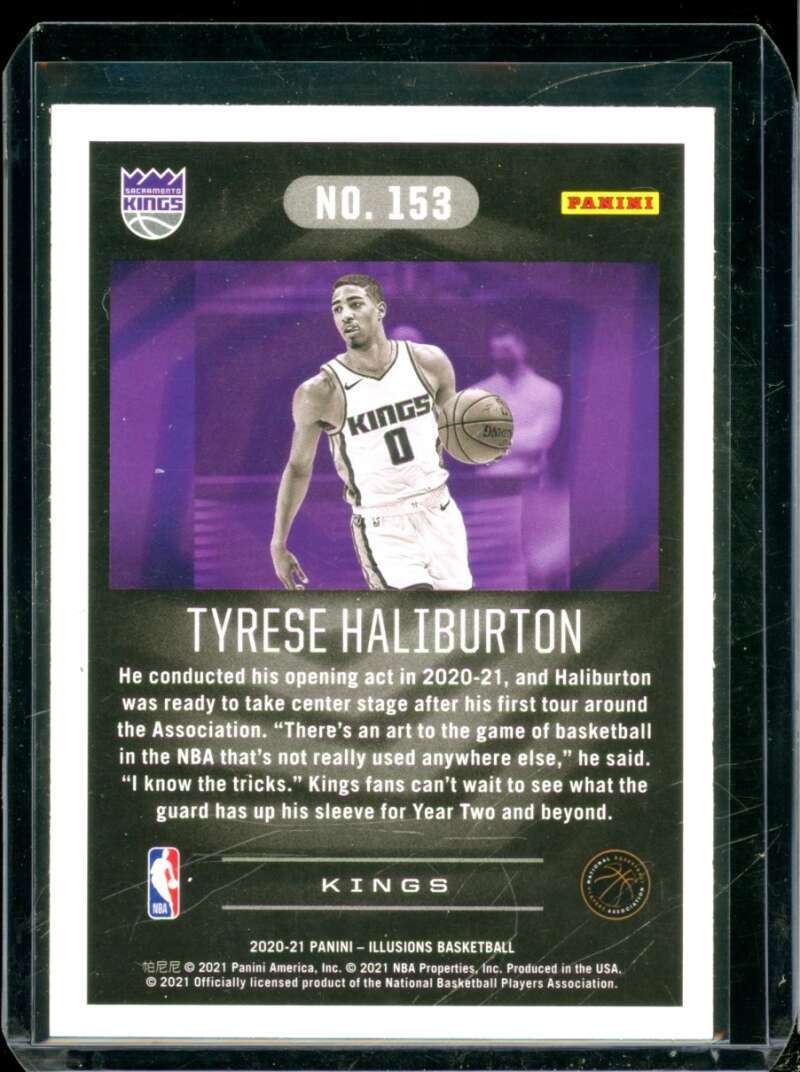 Tyrese Haliburton Rookie Card 2020-21 Panini Illusions Sapphire #153  Image 2
