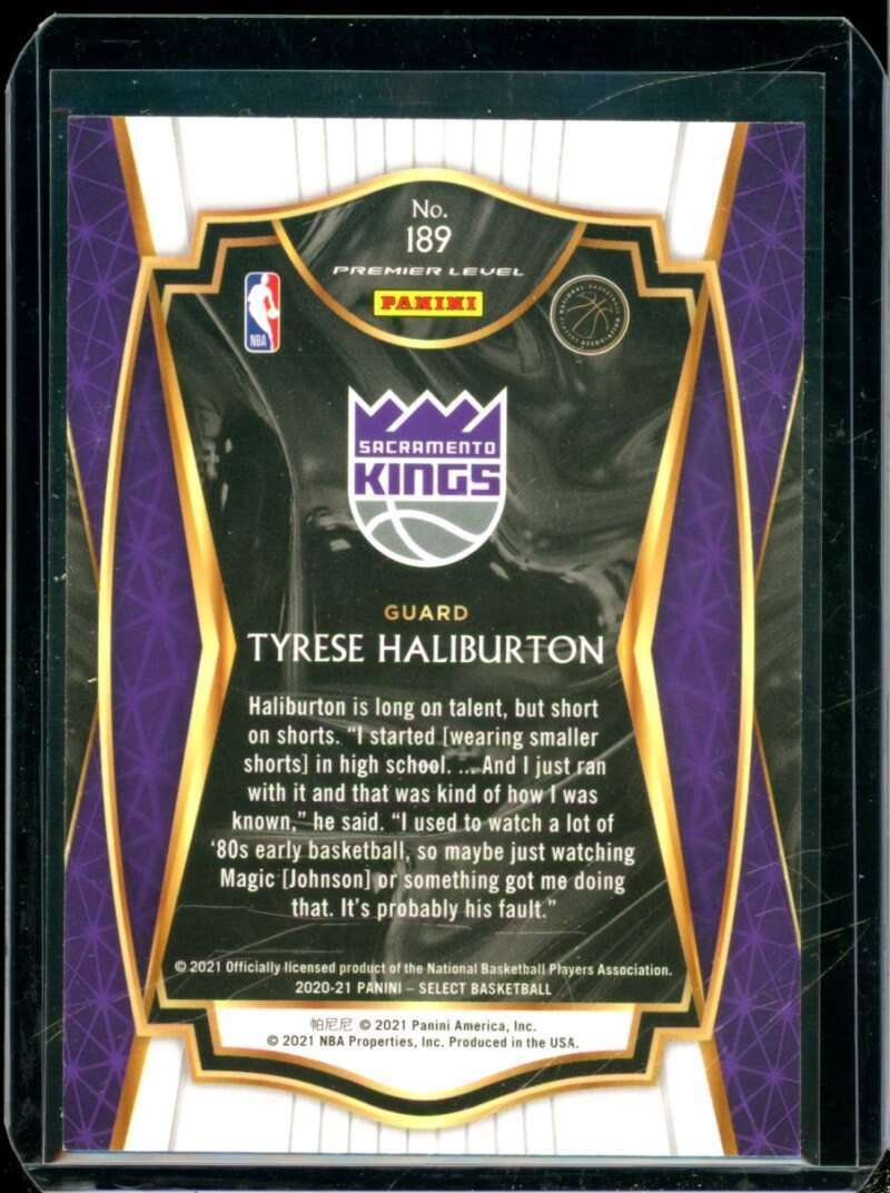 Tyrese Haliburton Rookie Card 2020-21 Select Blue Retail #189  Image 2