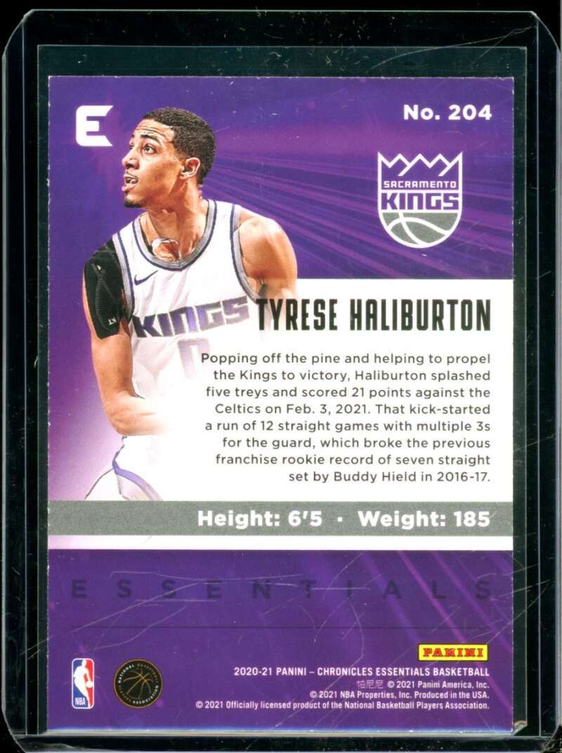 Tyrese Haliburton Rookie Card 2020-21 Panini Chronicles Pink #204  Image 2