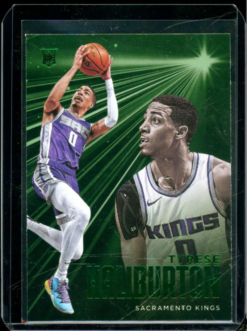 Tyrese Haliburton Rookie Card 2020-21 Panini Chronicles Green #204  Image 1
