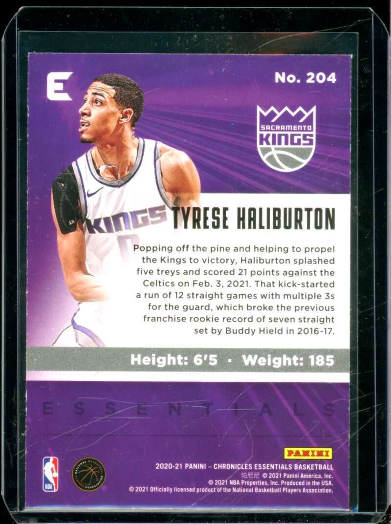 Tyrese Haliburton Rookie Card 2020-21 Panini Chronicles Green #204  Image 2