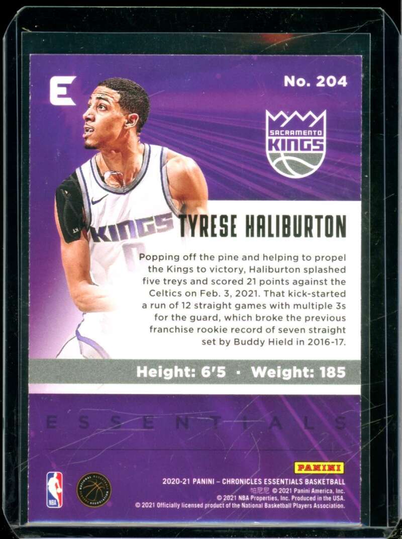Tyrese Haliburton Rookie Card 2020-21 Panini Chronicles Bronze #204  Image 2