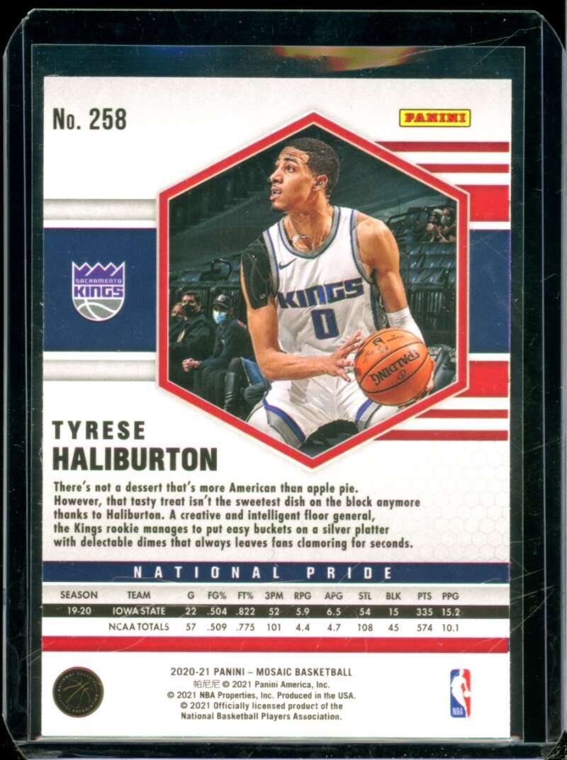 Tyrese Haliburton Rookie Card 2020-21 Panini Mosaic #258  Image 2