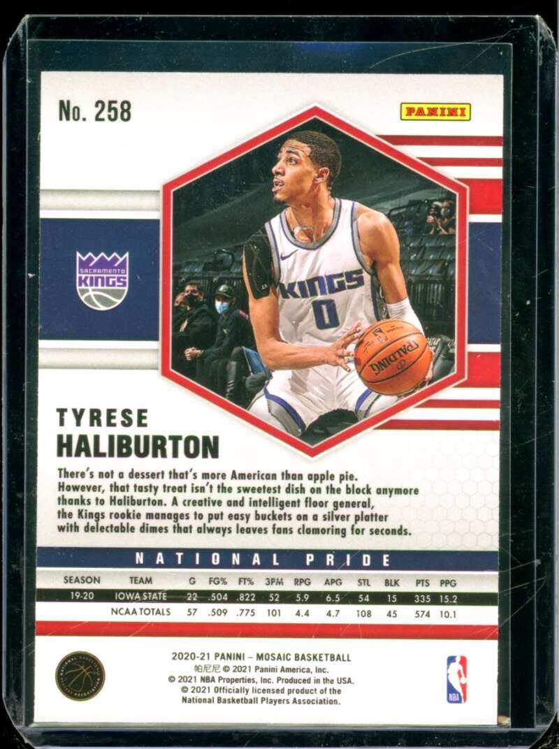 Tyrese Haliburton Rookie Card 2020-21 Panini Mosaic Silver #258  Image 2