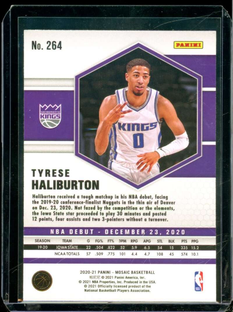 Tyrese Haliburton Rookie Card 2020-21 Panini Mosaic #264  Image 2