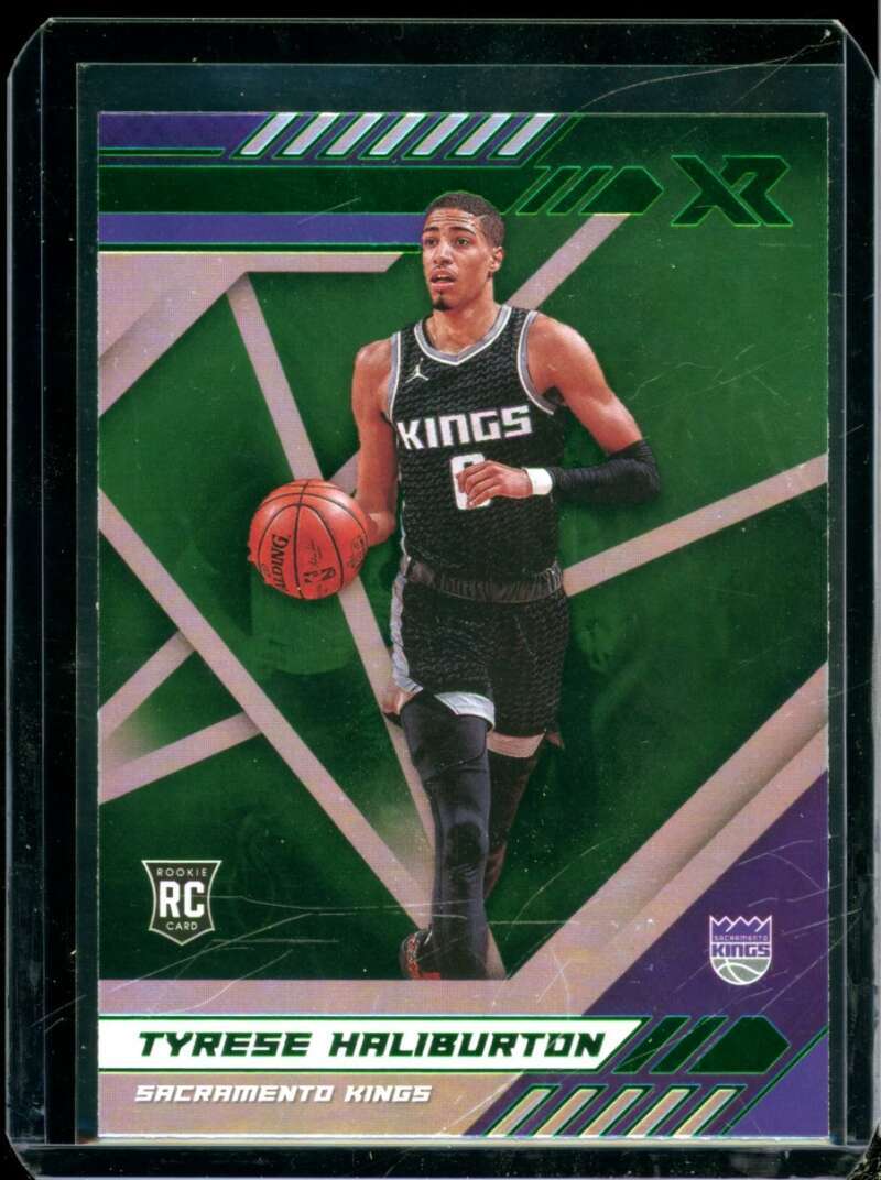 Tyrese Haliburton Rookie Card 2020-21 Panini Chronicles Green XR #291  Image 1
