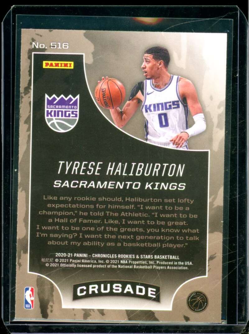 Tyrese Haliburton Rookie Card 2020-21 Panini Chronicles Crusade #516  Image 2