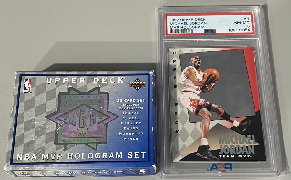 1992-93 Upper Deck MVP Hologram Complete Set 1-36 w/ Michael Jordan PSA 8 Image 1