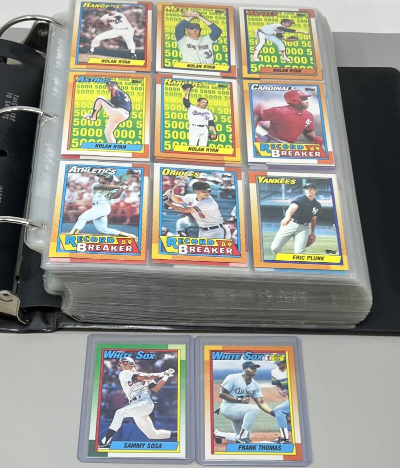 1990 Topps Baseball Binder Complete Set 1-792  NM or Bettere Image 1