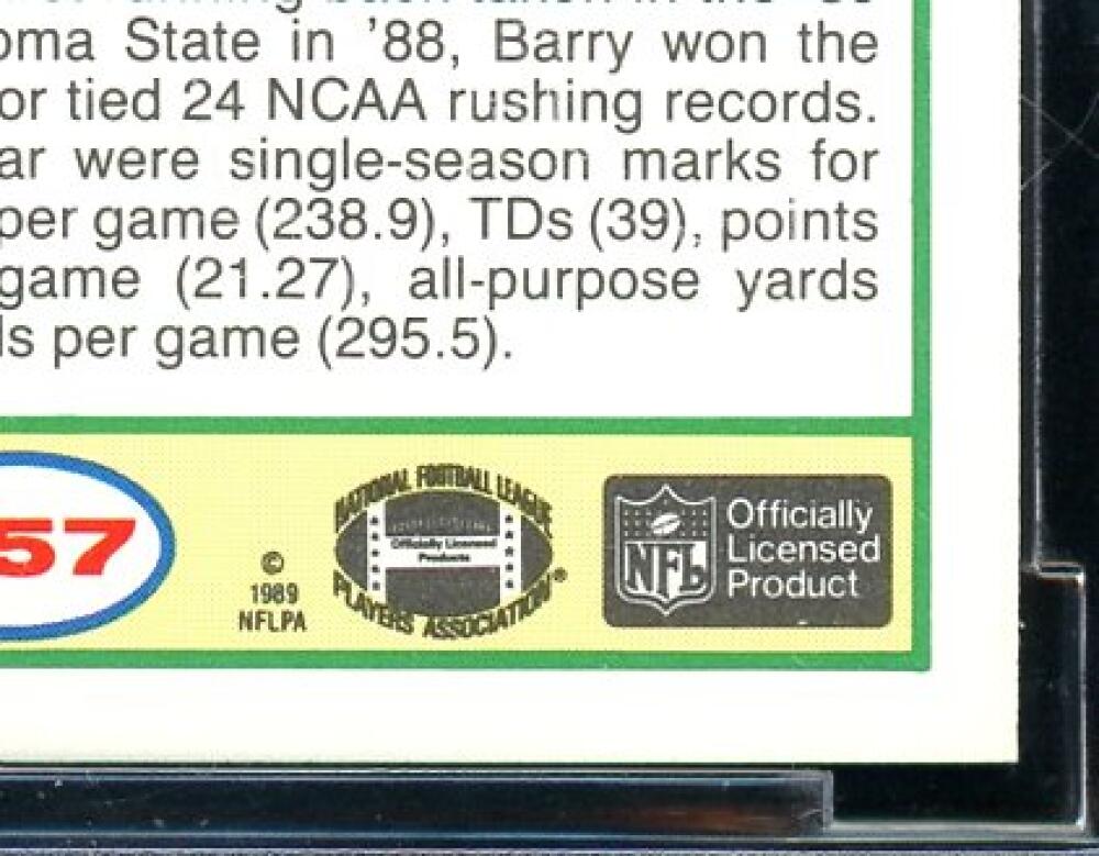1989 Score #257 Barry Sanders Rookie Card BGS BCCG 10 Mint+ Image 10