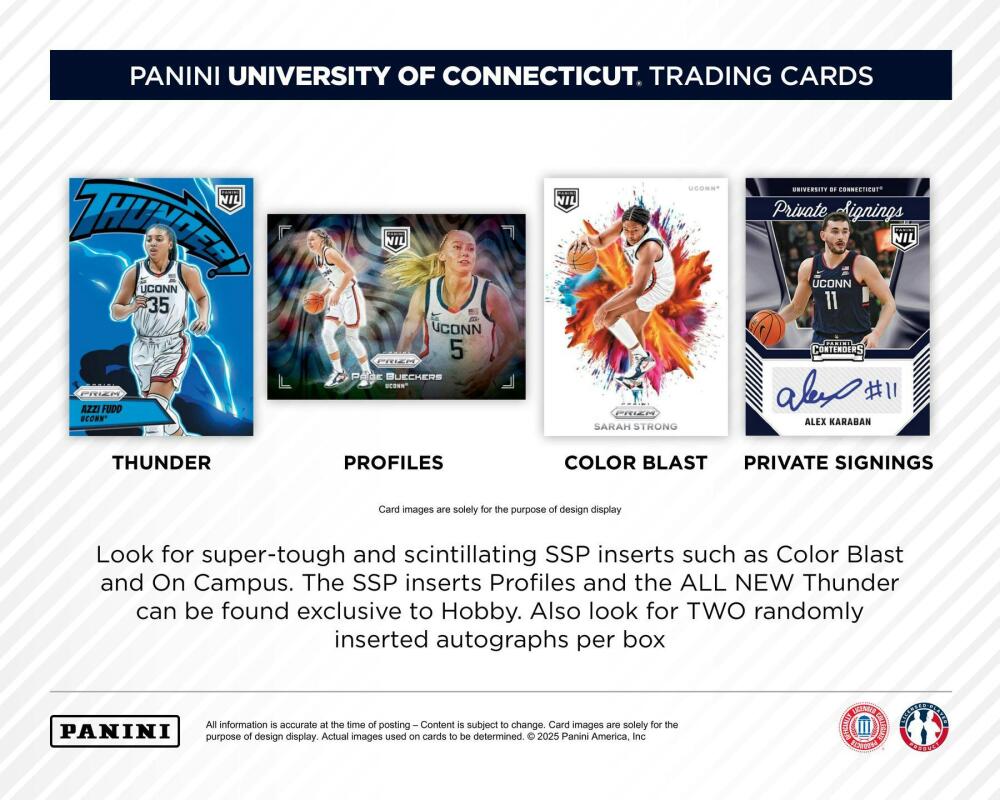 2024-25 Panini UConn Collegiate Basketball Hobby Box Image 4