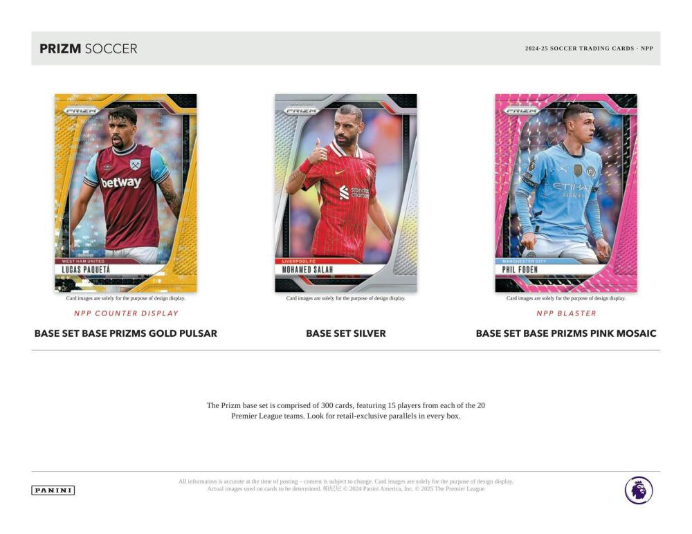 2024-25 Panini Prizm Premier League EPL Soccer 6-Pack Blaster Box (Pink Mosaic Prizms!) Image 3