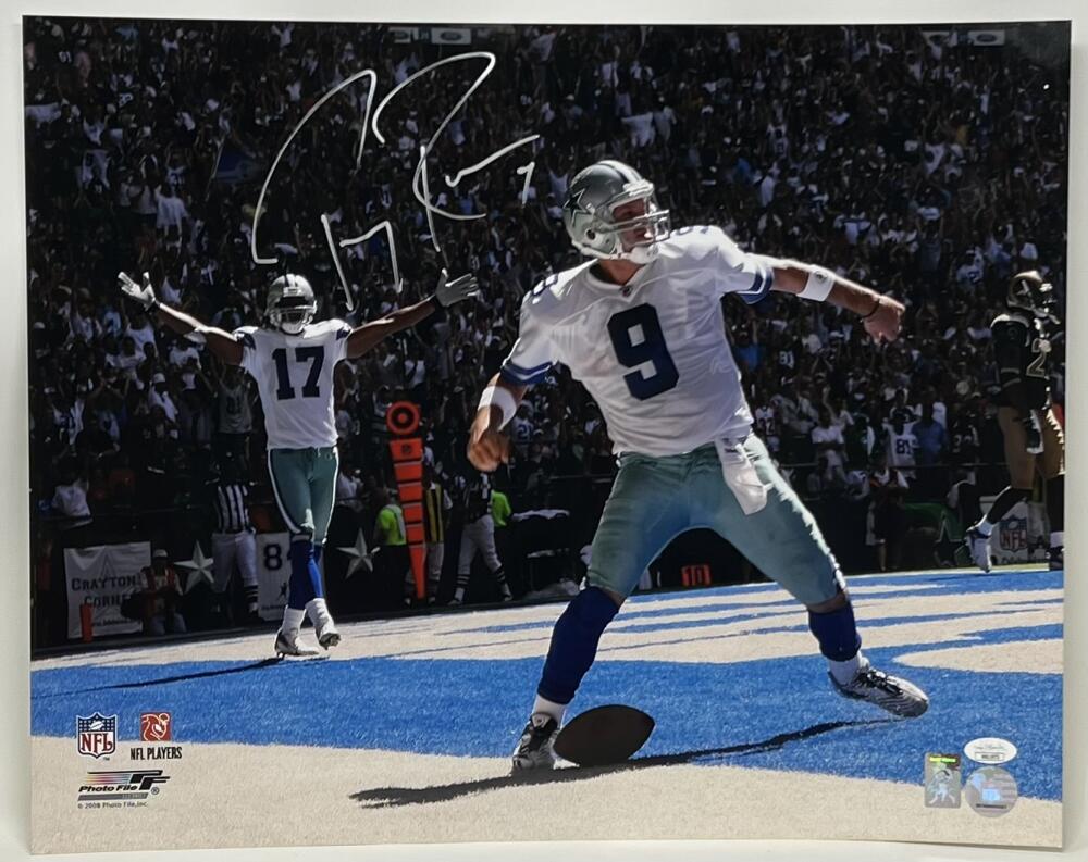 Tony Romo Cowboys Signed Autographed 16x20 Photo JSA Authentic Image 1