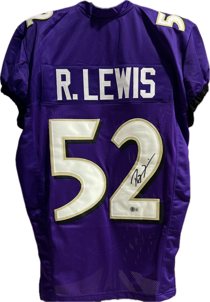 Ray Lewis Autographed Signed Ravens Football Jersey BECKETT Authentic  Image 1