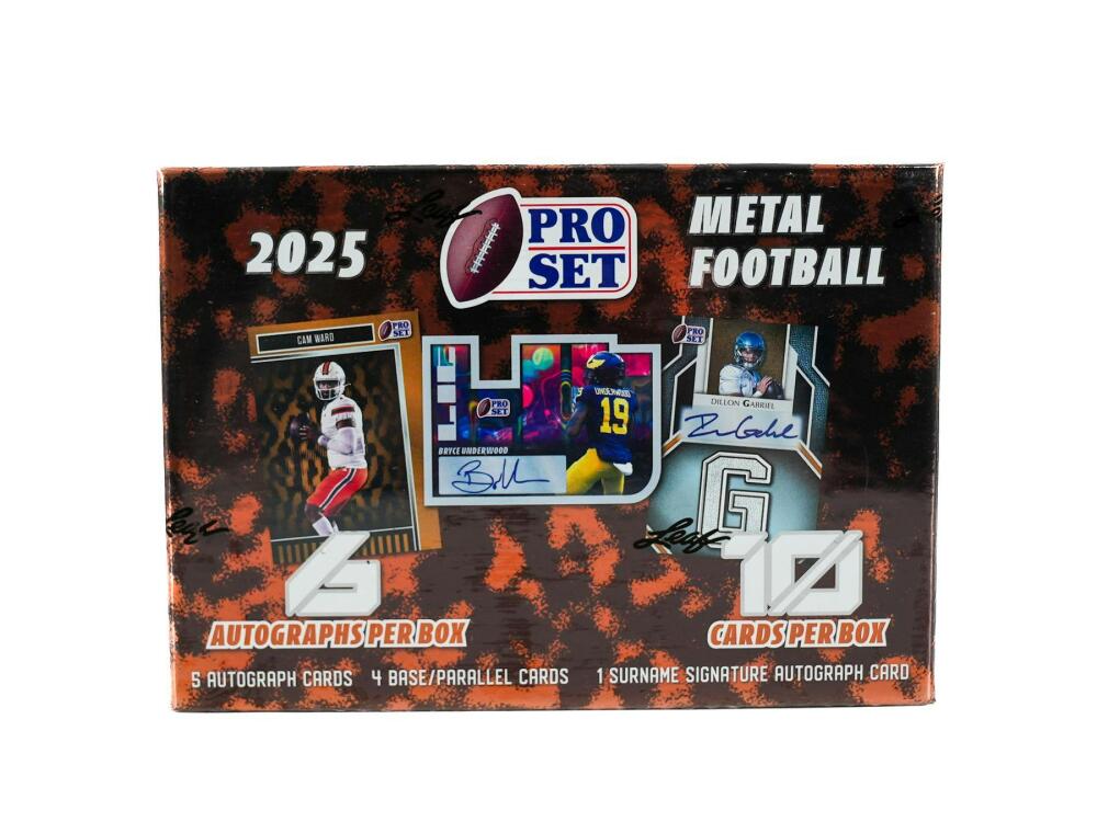 2025 Leaf Pro Set Metal Football Hobby Box Image 1
