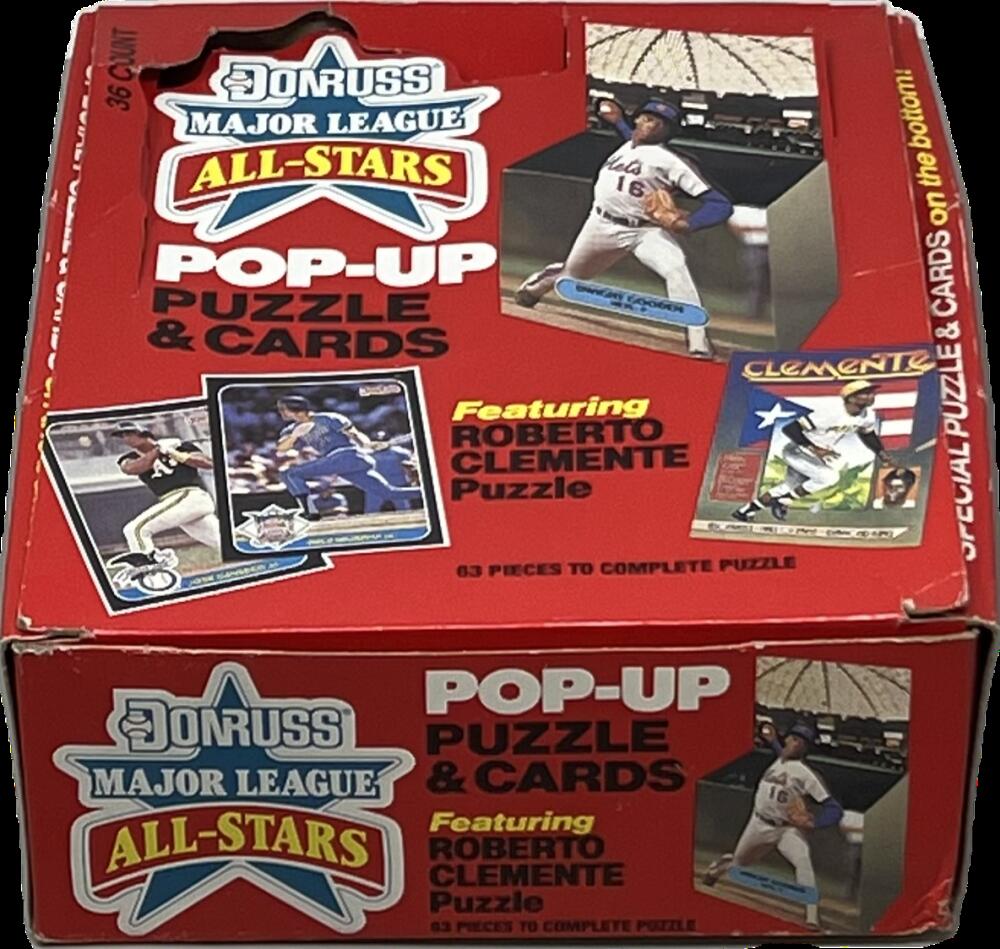 1987 Donruss All-Star Pop-Up Puzzle and Cards Baseball Box Image 1