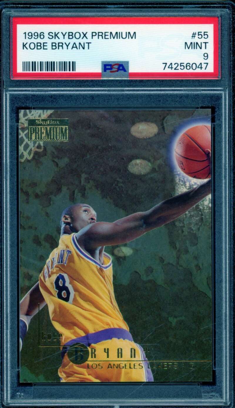 Kobe Bryant Rookie Card 1996-97 SkyBox Premium #55 PSA 9 Image 1