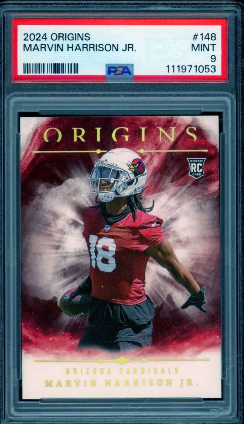 Marvin Harrison Jr. Rookie Card 2024 Origins #148 PSA 9 Image 1