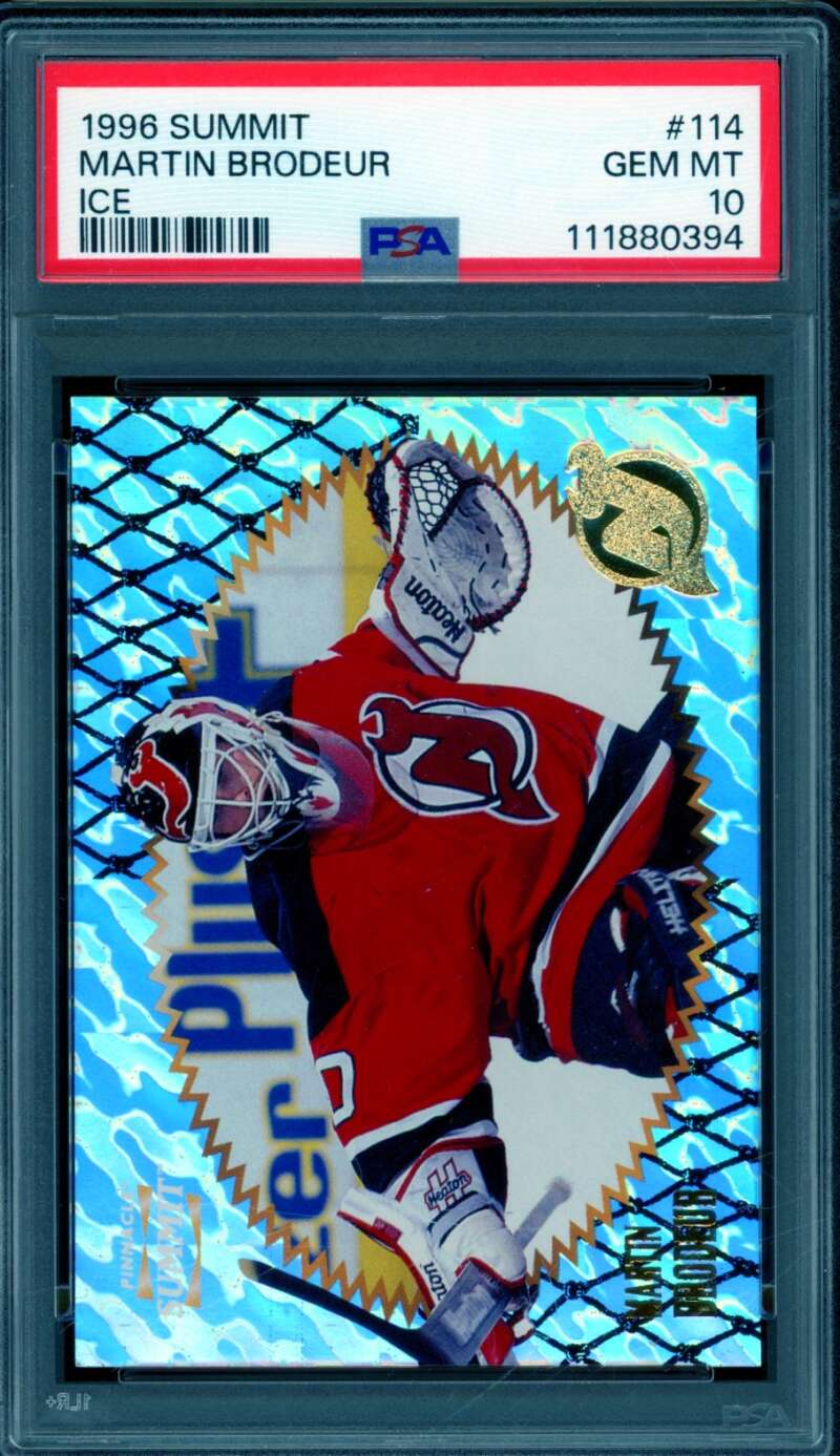Martin Brodeur Card 1996-97 Summit Ice (pop 2) #114 PSA 10 Image 1