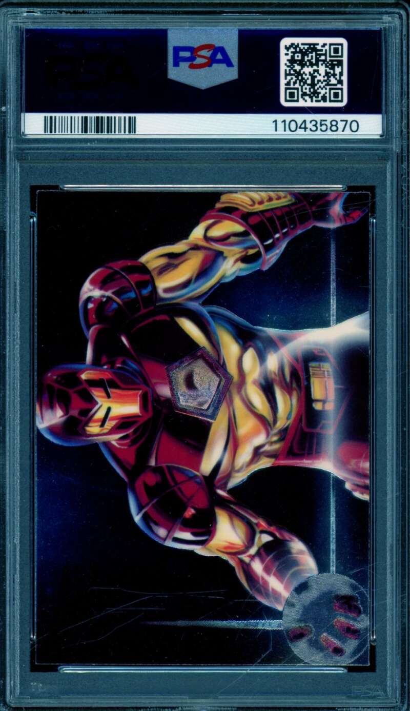 Iron Man Card 1994 Marvel Universe Flair Power Blast #3 PSA 9 Image 2