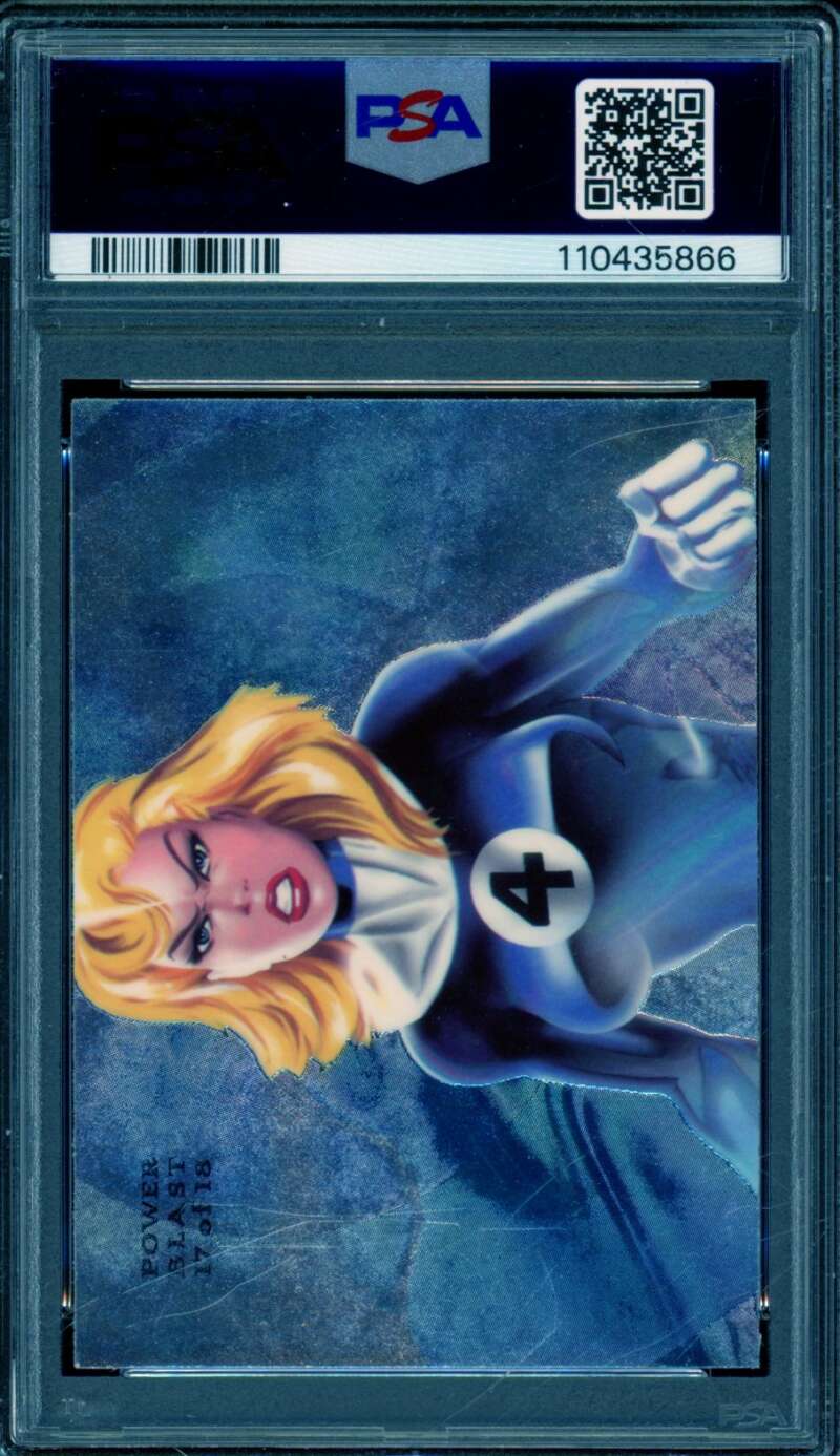 Invisible Woman Card 1994 Marvel Universe Flair Power Blast #17 PSA 9 Image 2