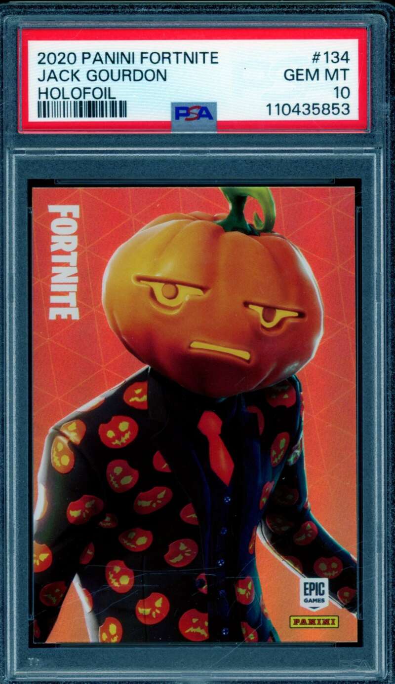 Jack Gourdon Card 2020 Panini Fortnite USA Holofoil (pop 3) #134 PSA 10 Image 1