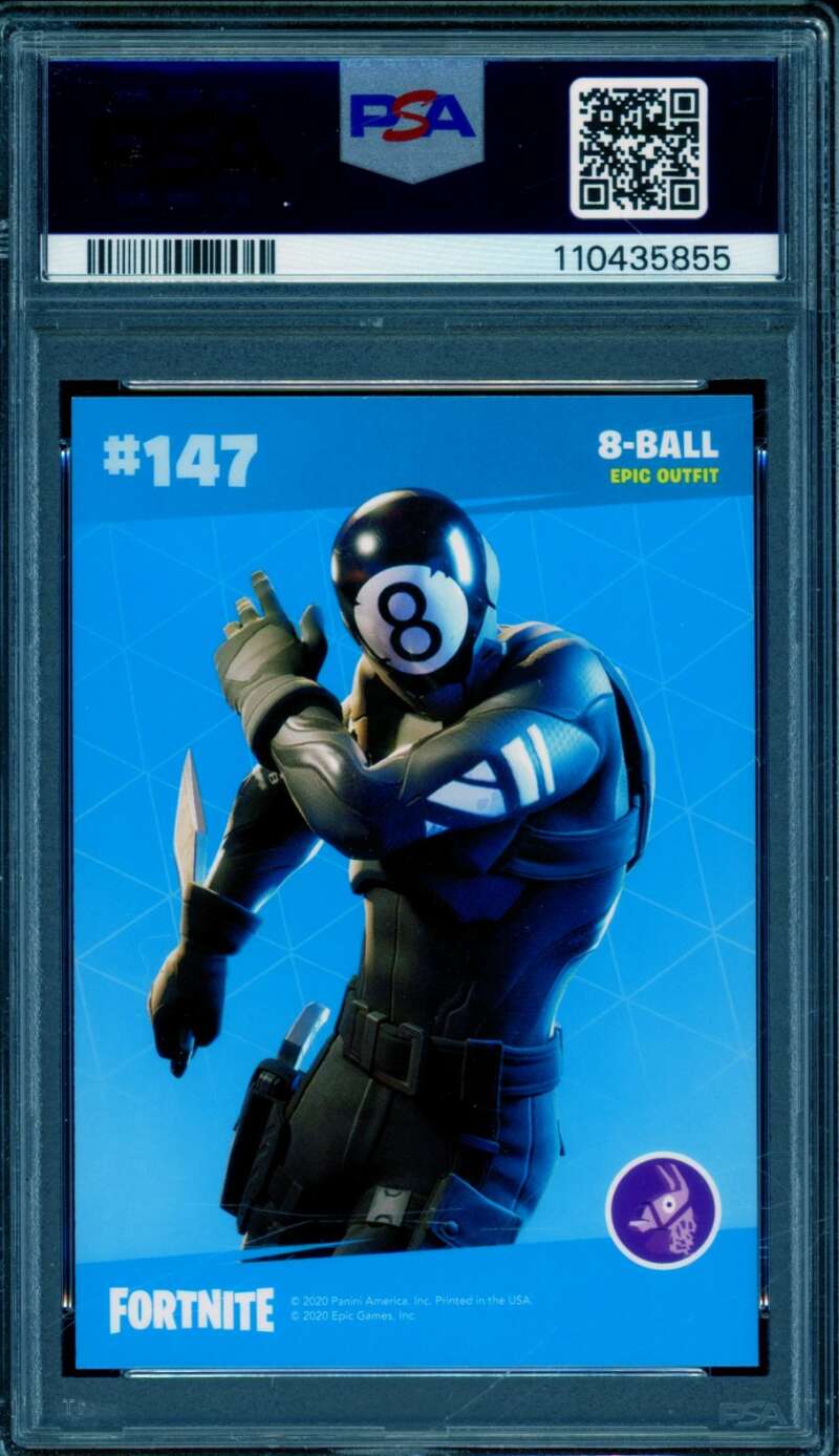 8-Ball Card 2020 Panini Fortnite USA Holofoil (pop 12) #147 PSA 9 Image 2