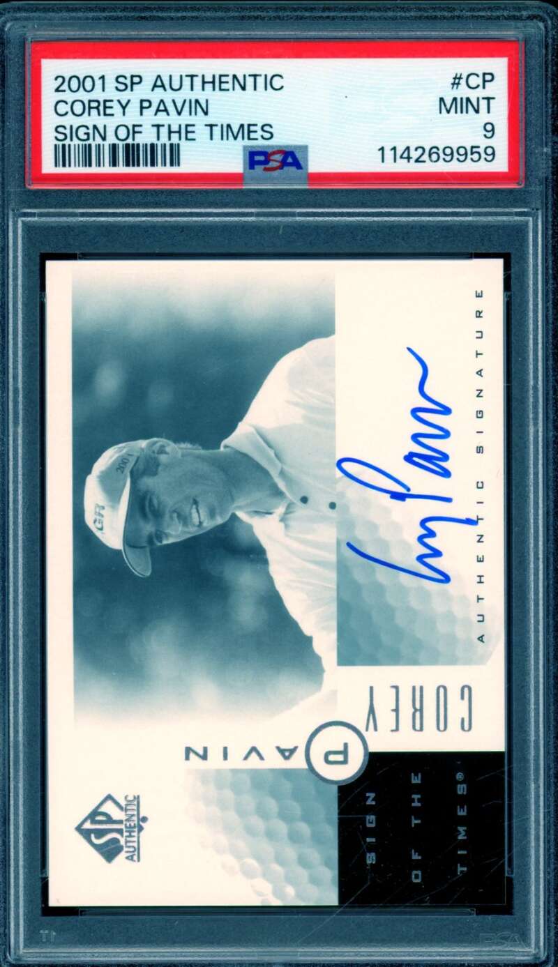 Corey Pavin Card 2001 SP Authentic Sign Of Times (pop 5) #CP PSA 9 Image 1