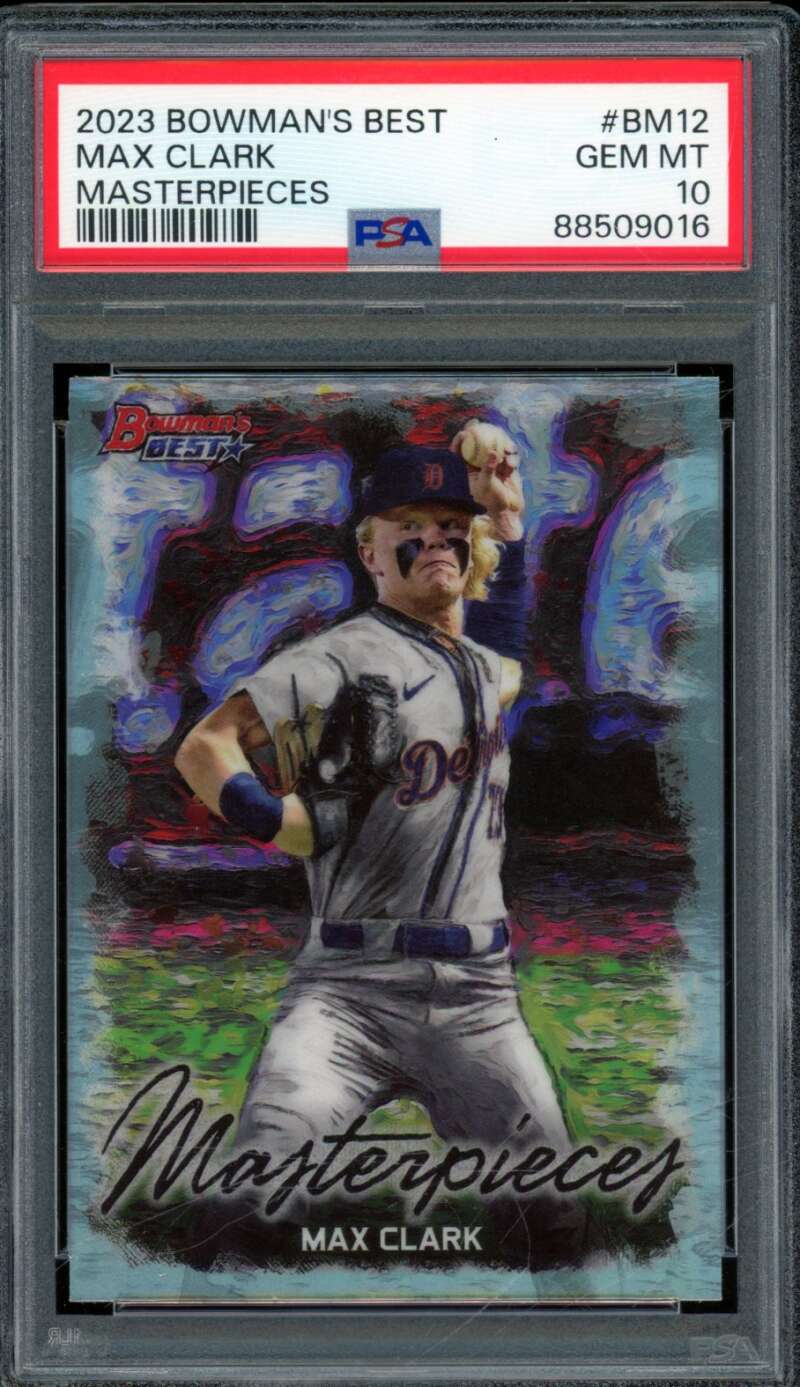 Max Clark Rookie Card 2023 Bowman's Best Masterpieces #BM12 PSA 10 Image 1