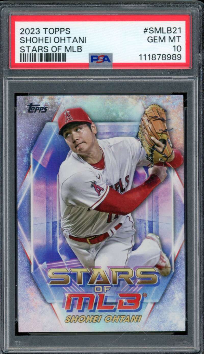 Shohei Ohtani Card 2023 Topps Stars Of MLB #Smlb21 PSA 10 Image 1