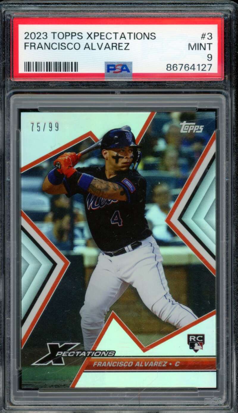 Francisco Alvarez Card 2023 Topps Xpectations (pop 1) #3 PSA 9 Image 1