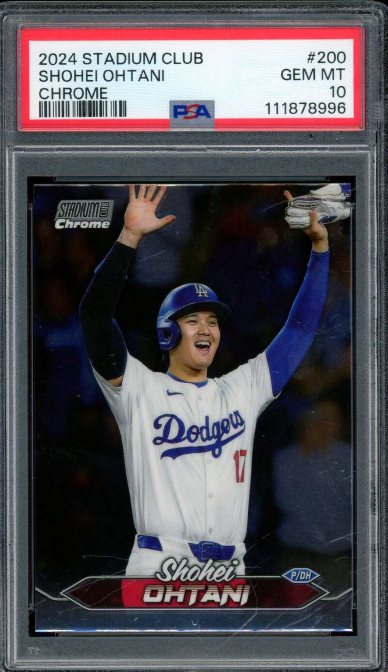Shohei Ohtani Card 2024 Stadium Club Chrome #200 PSA 10 Image 1