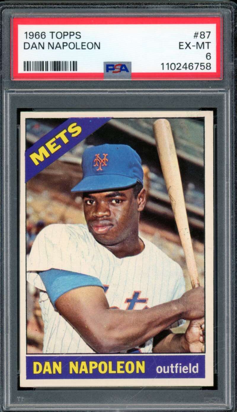 Dan Napoleon Card 1966 Topps #87 PSA 6 Image 1