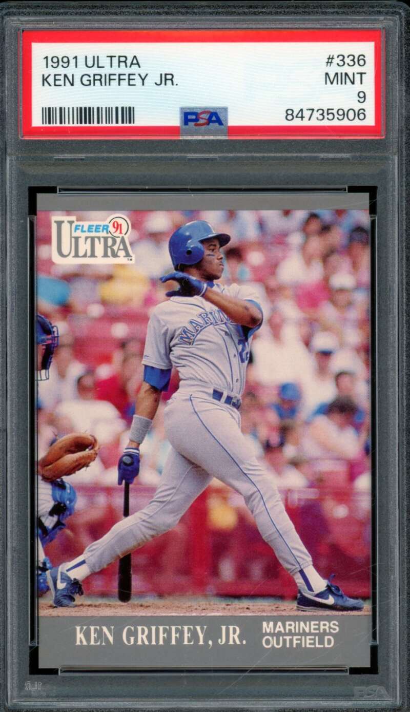 Ken Griffey Jr. Card 1991 Ultra #336 PSA 9 Image 1