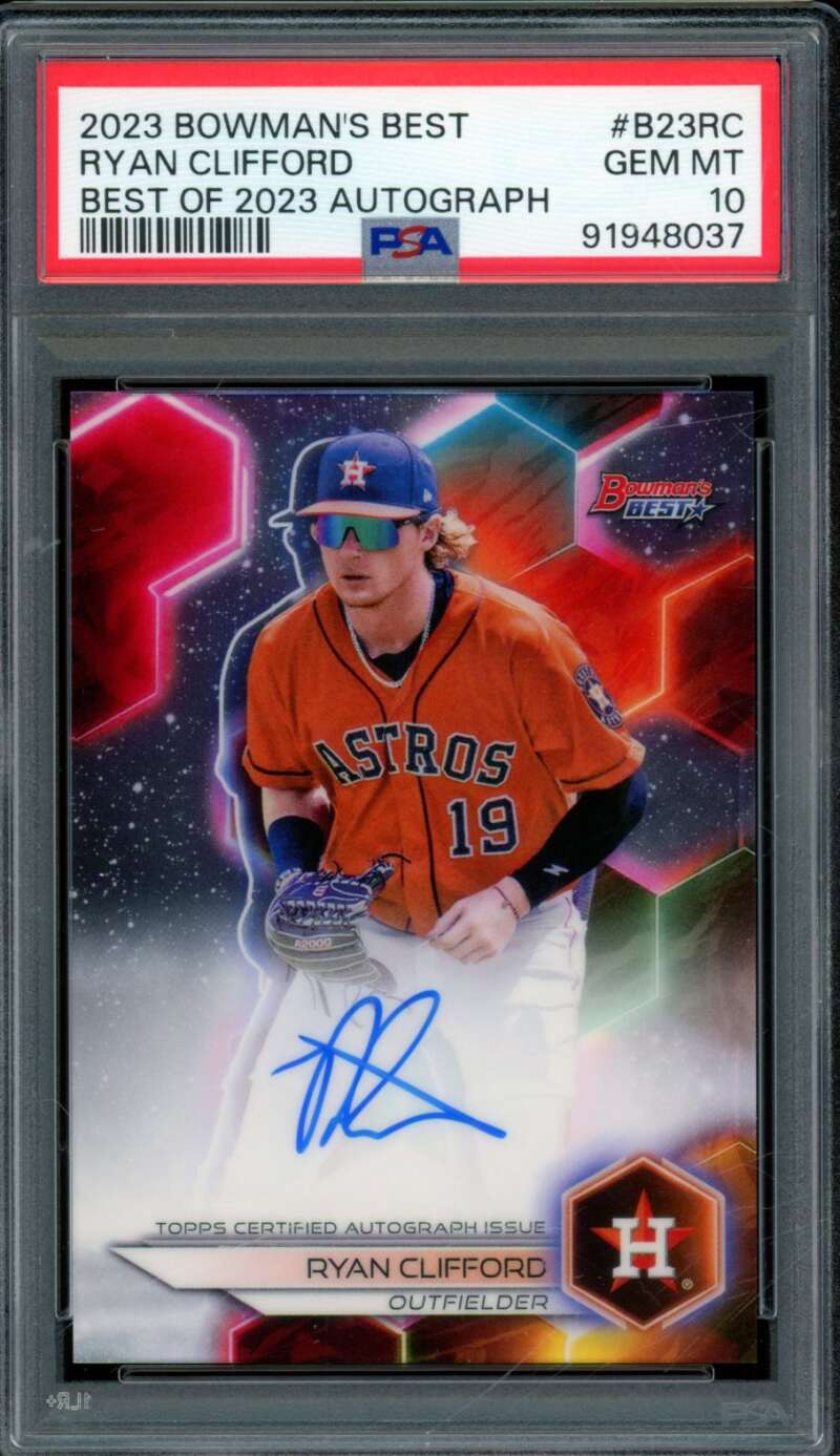 Ryan Clifford Rookie 2023 Bowman's Best Best Of 2023 Autograph #B23Rc PSA 10 Image 1