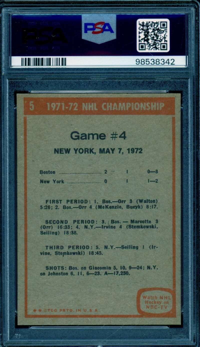 Playoff Game #4 Card 1972 Topps #5 PSA 6 Image 2