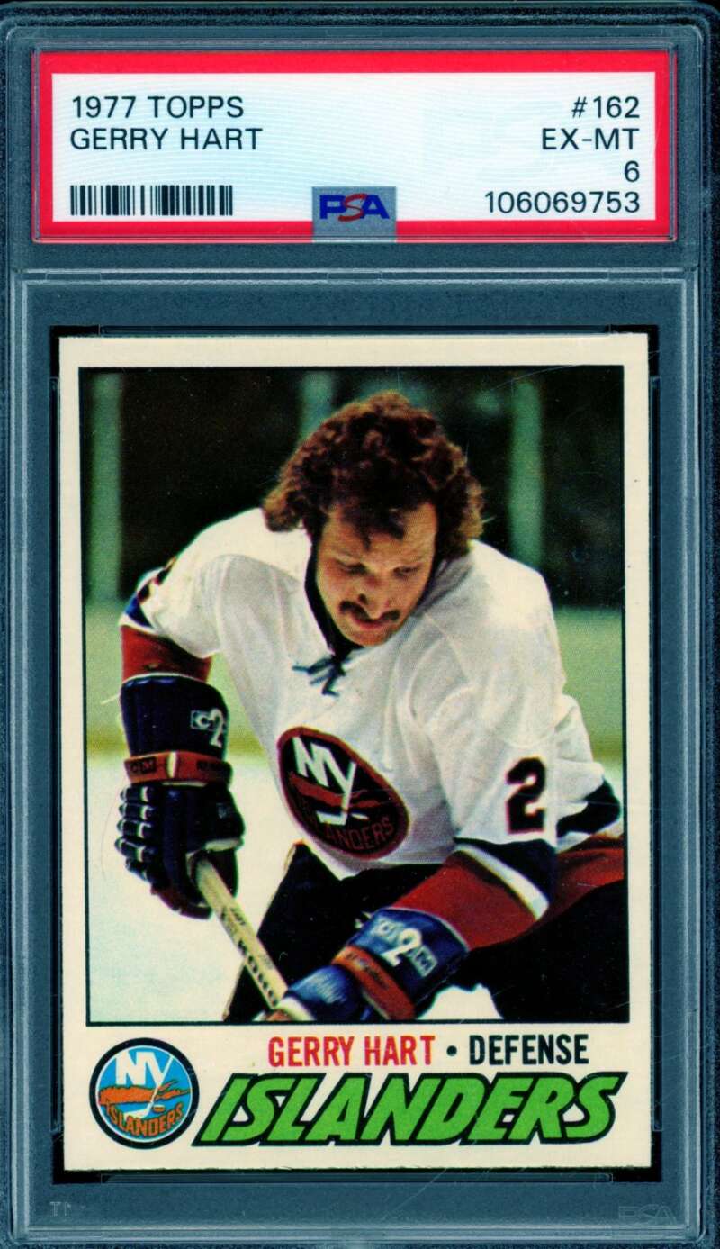 Gerry Hart Card 1977-78 Topps #162 PSA 6 Image 1