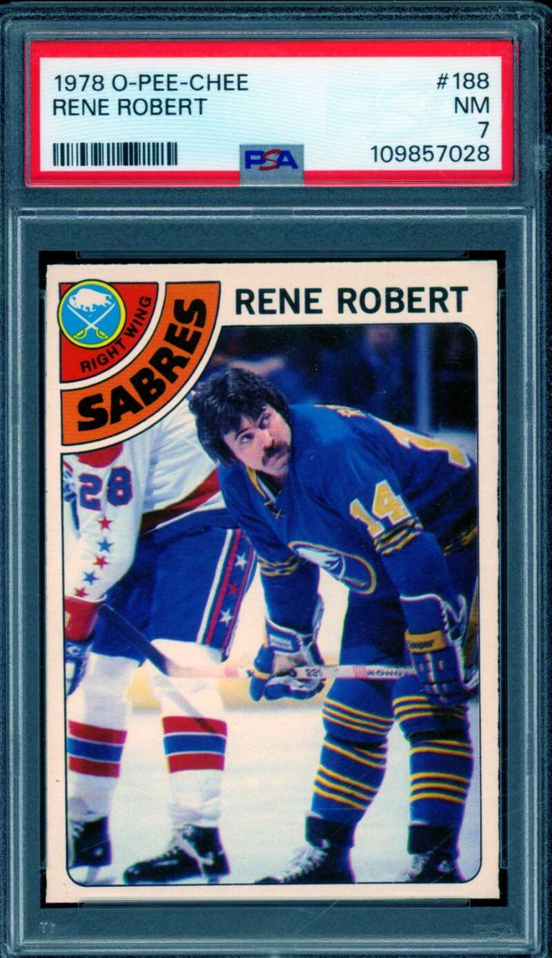 Rene Robert Card 1978-79 O-Pee-Chee #188 PSA 7 Image 1