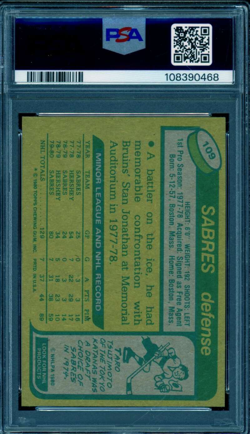 Richie Dunn Rookie Card 1980-81 Topps #109 PSA 7 Image 2