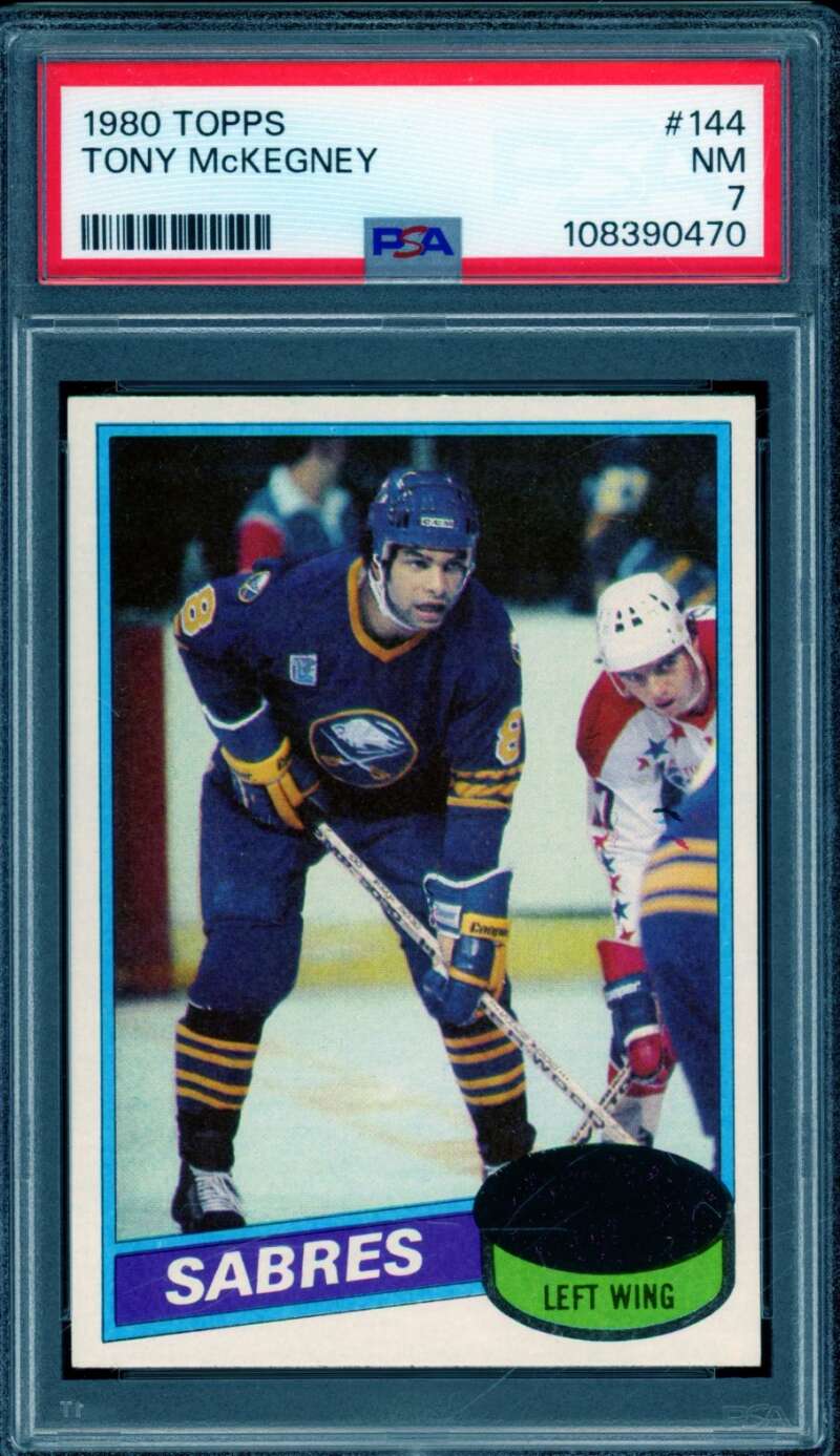 Tony Mckegney Rookie Card 1980-81 Topps #144 PSA 7 Image 1