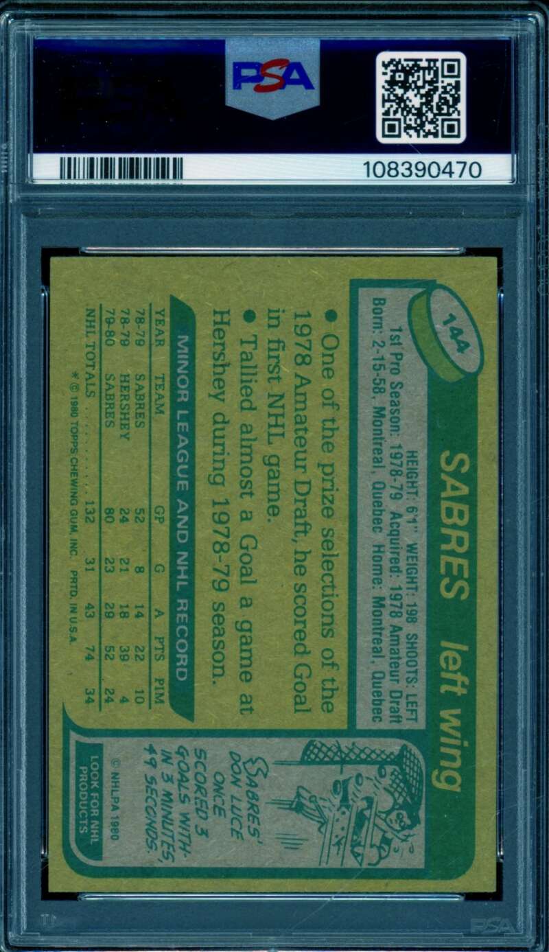 Tony Mckegney Rookie Card 1980-81 Topps #144 PSA 7 Image 2