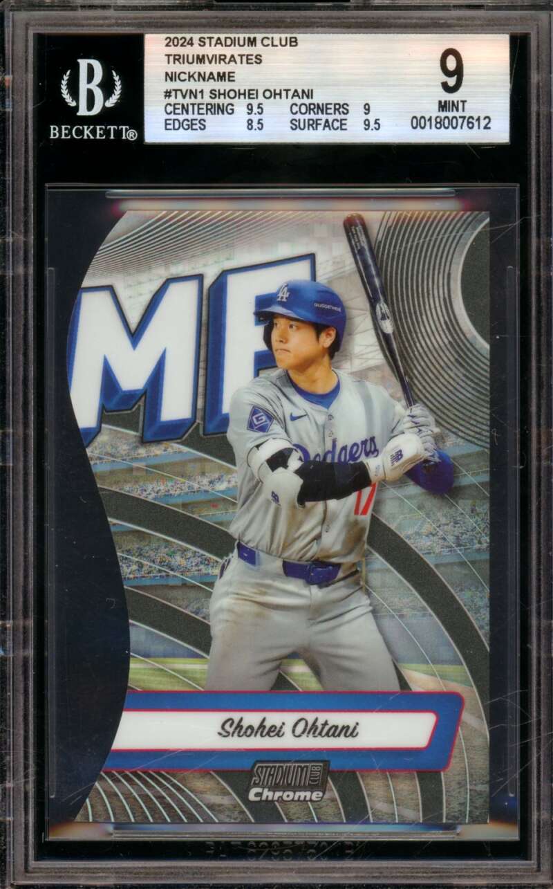 Shohei Ohtani Card 2024 Stadium Club Triumvirates Nicknames (pop 1) #TVN1 BGS 9 Image 1
