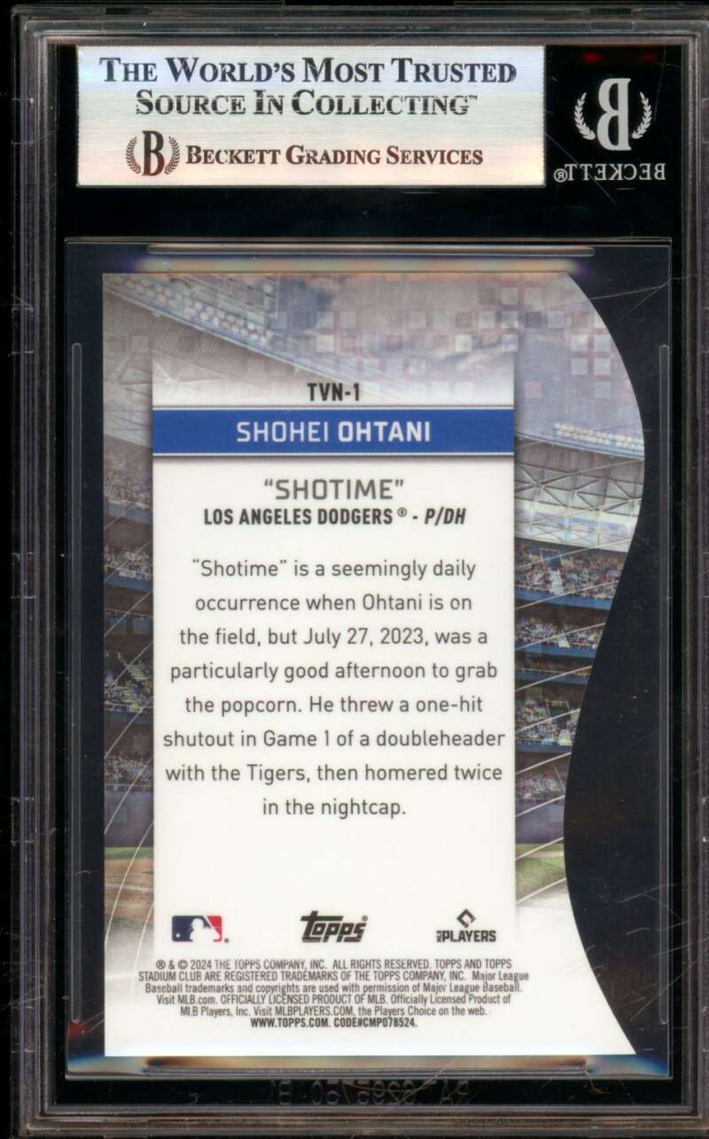Shohei Ohtani Card 2024 Stadium Club Triumvirates Nicknames (pop 1) #TVN1 BGS 9 Image 2
