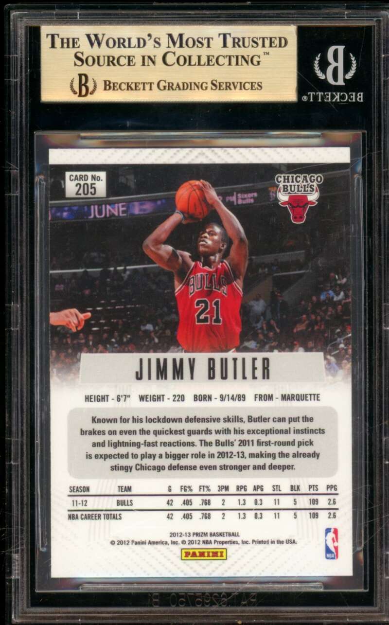 Jimmy Butler Rookie Card 2012-13 Panini Prizm #205 BGS 9.5 Image 2